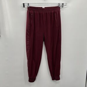 Zyia Fleece Active Joggers Women’s‎ XL (32/26) Maroon Pull On Lounge Pockets